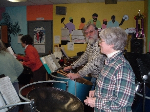 Flash members practicing